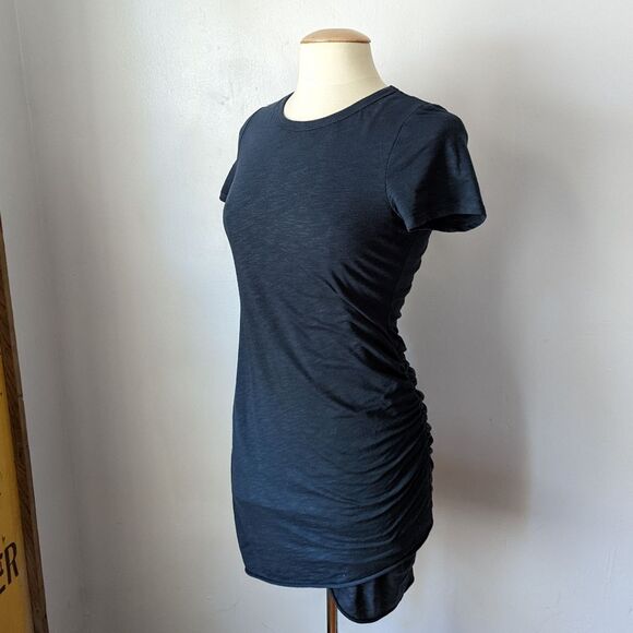 Anthropologie Slate Bue Ruched Crew Neck Mini Dress  Size S - Picture 2 of 5